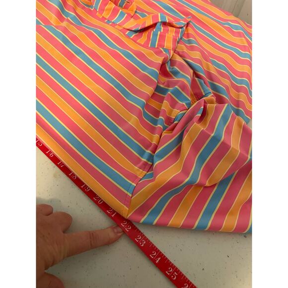 Peter Millar Men's Golf Shirt Large Summer Comfort Colorful Striped Lightweight‎ - Picture 7 of 11